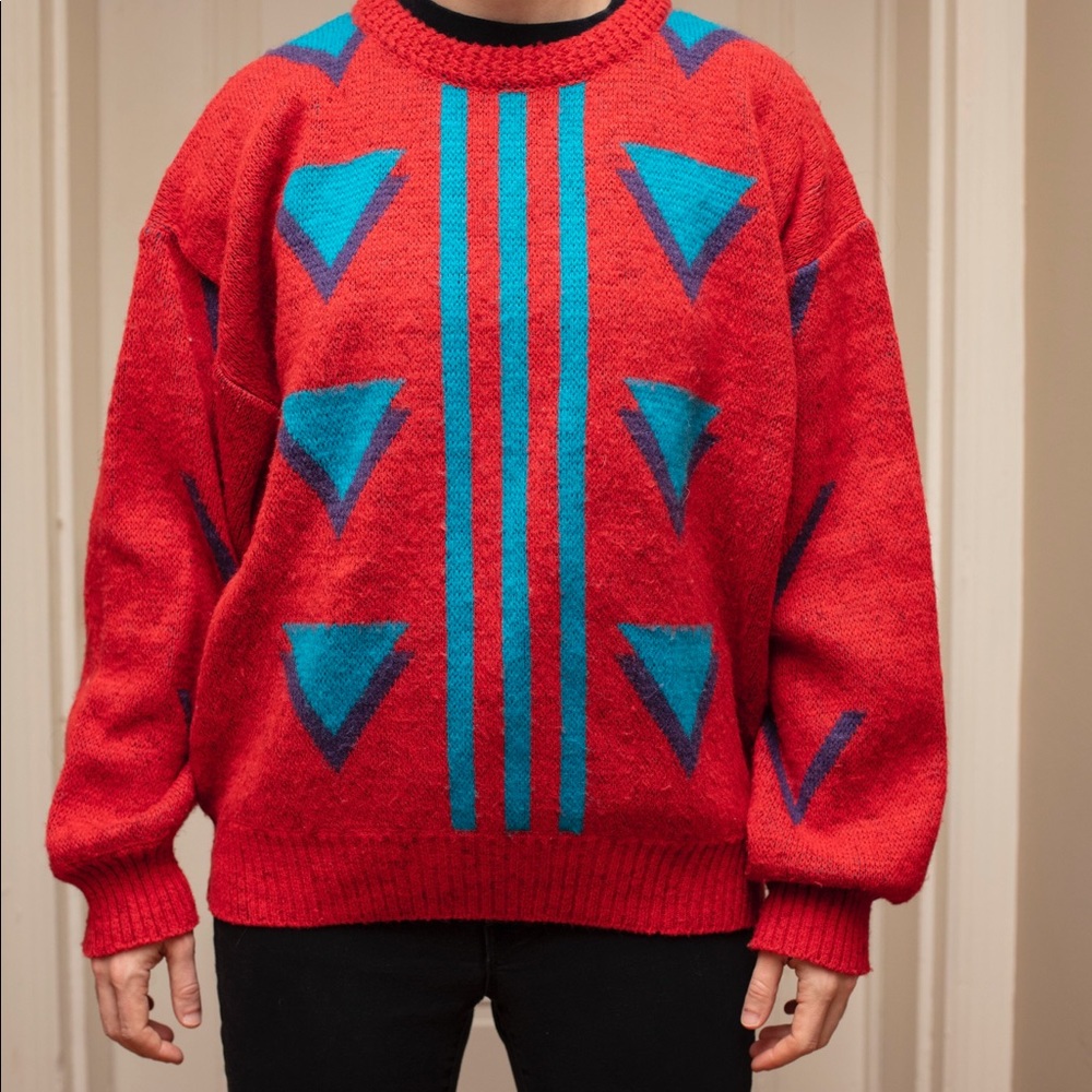 Funky Vintage Geometric 80’s / 90’s Sweater